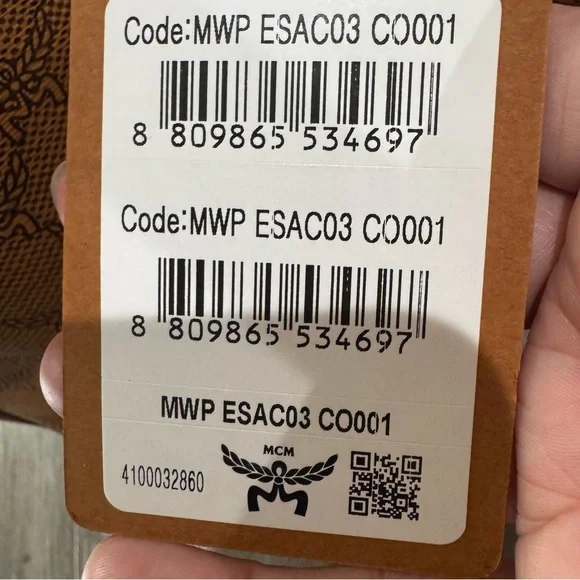 MCM Lauretos Monogram Canvas Medium Shopper Tote in Cognac - Picture 6 of 16